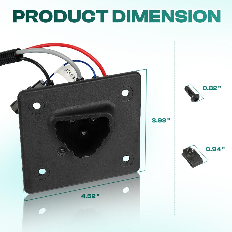 Drive-up Golf Cart 48V Charger Receptacle for EZGO RXV and Delta-Q Battery EZGO Charging Port with Wires 604321,611219,602529 - Image 4